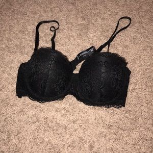 Black lace bra